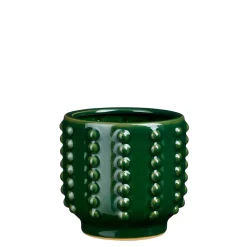 Cache pot en céramique vert d15cm - Boaz