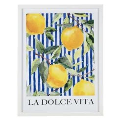 Cadre déco dolce vita citron multicolore 32x42cm