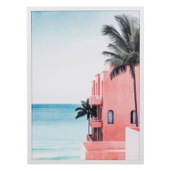 Cadre déco maison au bord de mer 53x73cm