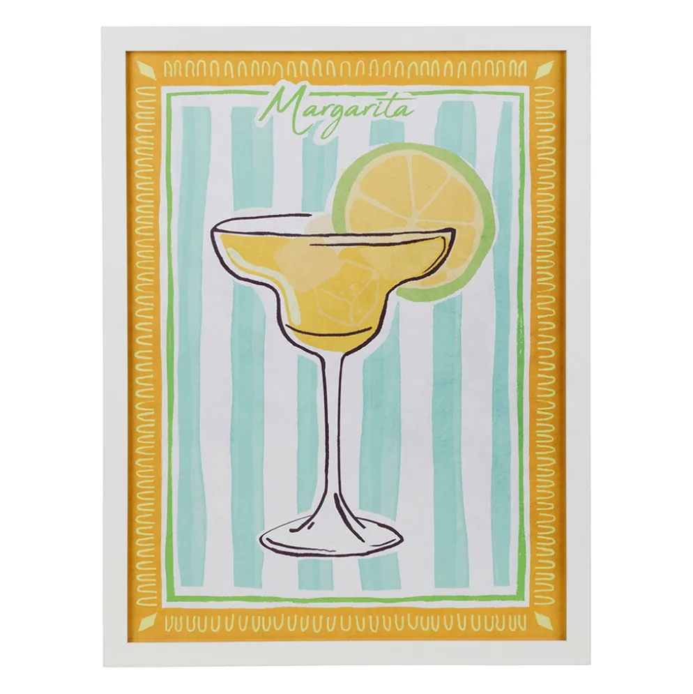 Cadre déco margarita jaune vert et bleu 32x42cm - Gallery