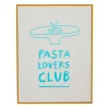 Cadre déco "Pasta Lovers Club" bleu 26x31cm