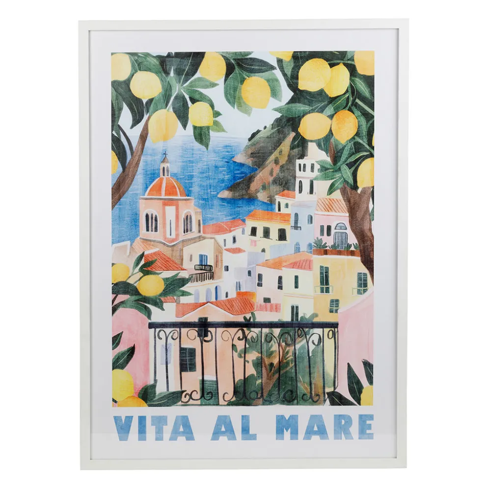 Cadre déco "Vita al mare" village 52x72cm - Gallery
