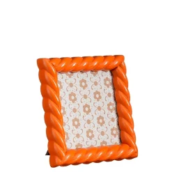 Cadre photo en bois orange 13x13cm - Esto
