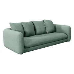 Canapé convertible 4 places Basile - Tissu Texturé - Jazz Bleu Aqua
