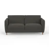 Canapé fixe 3 places Gustave - Velours Vintage - Adore kaki Hunter