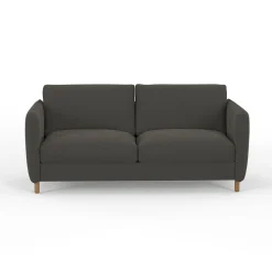 Canapé fixe 3 places Gustave - Velours Vintage - Adore kaki Hunter