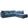 Canapé modulable 4 places - Bleu gris - Auguste
