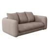 Canape fixe 2 places Basile - Tissu Texturé - Crown Gris