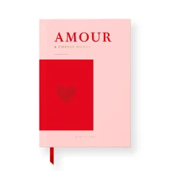 Carnet rigide amour A5 rose et rouge 220 pages