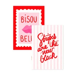 Carnets de poche A6 x2 rose et rouge 36 pages
