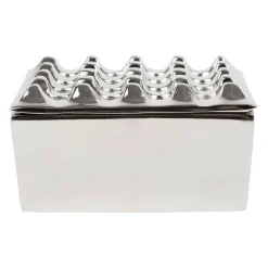 Cendrier en aluminium argenté d13cm - Riva
