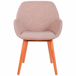 Chaise avec accoudoirs en tissu sable - Altea