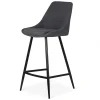 Chaise de bar en tissu gris foncé h67cm - Ben