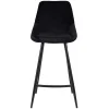 Chaise de bar en velours noir h67cm - Ben
