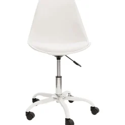 Chaise de bureau à roulettes blanc - Samantha