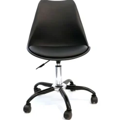 Chaise de bureau à roulettes noir - Samantha