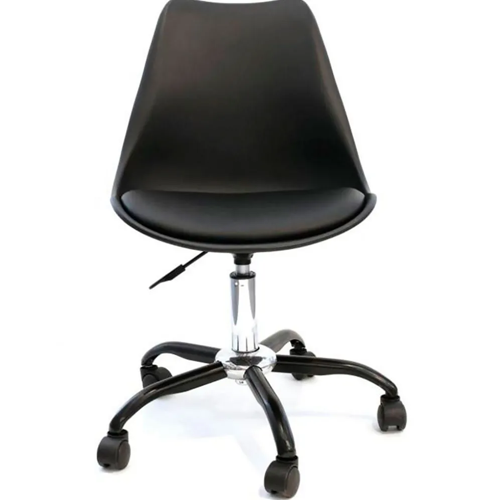 Chaise de bureau à roulettes noir - Samantha