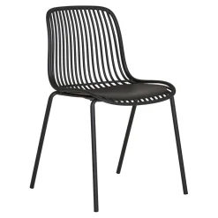 Chaise de Jardin en plastique noir - Briana