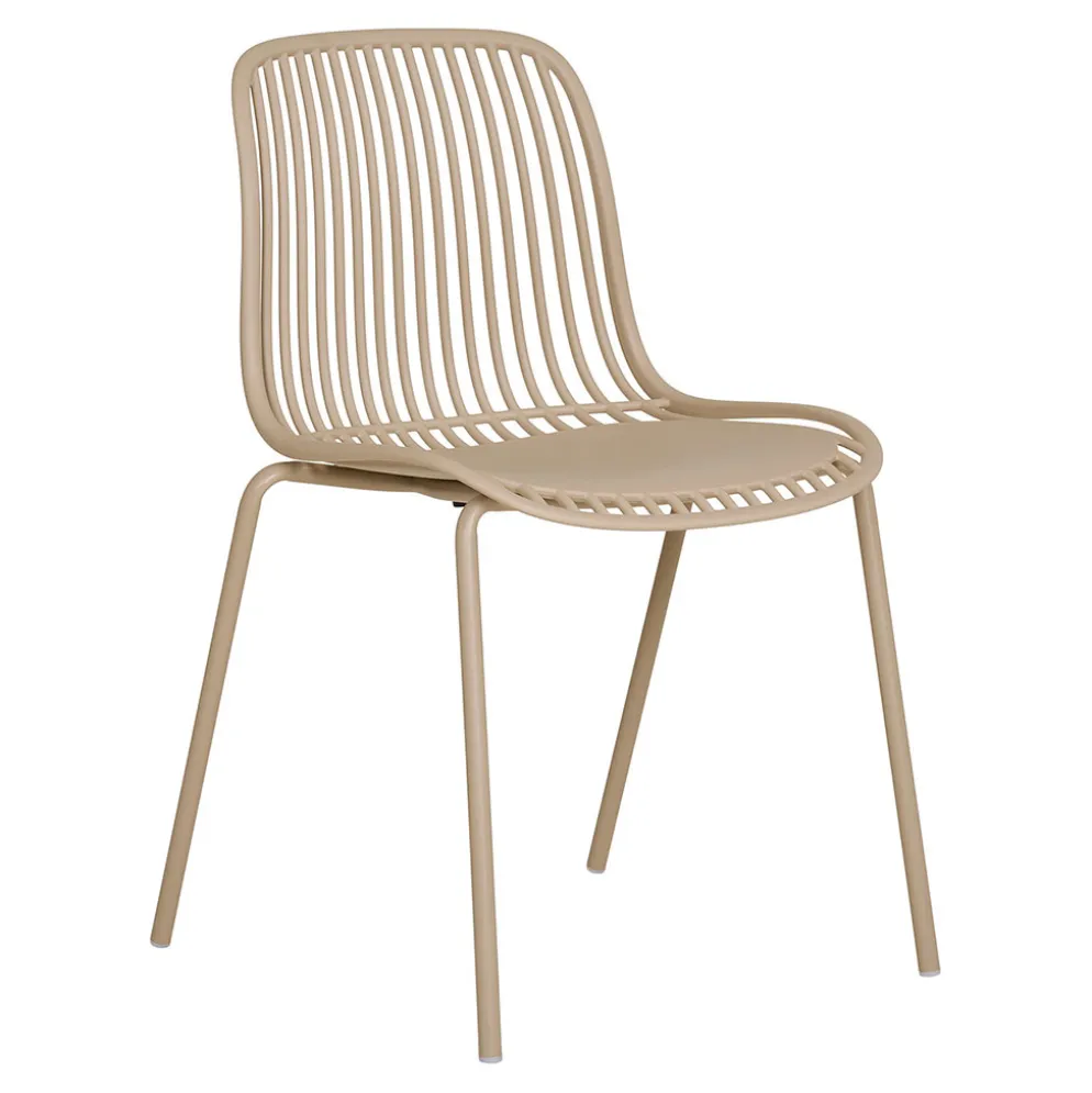 Chaise de jardin en plastique sable - Briana
