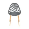 Chaise de jardin en plastique gris - Alameda