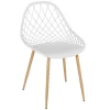 Chaise de jardin en plastique blanc - Malaga