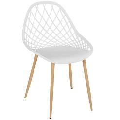 Chaise de jardin en plastique blanc - Malaga