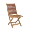 Chaise de jardin pliante en bois d'acacia corail - Danubio