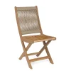 Chaise de jardin pliante en bois d'acacia taupe - Danubio