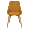 Chaise de salle à manger en tissu ocre - Ben