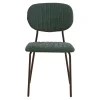 Chaise de salle à manger en tissu vert sapin - Kota