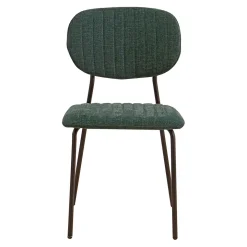 Chaise de salle à manger en tissu vert sapin - Kota