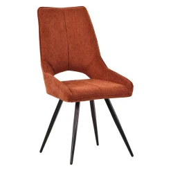 Chaise de salle à manger en tissu terracotta - Stockholm