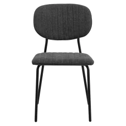 Chaise de salle à manger en tissu gris foncé - Kota