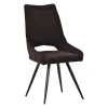 Chaise de salle à manger en tissu marron - Stockholm