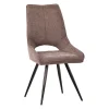 Chaise de salle à manger en tissu taupe - Stockholm