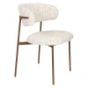 Chaise de salle à manger en tissu beige - Claes