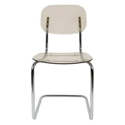 Chaise de salle à manger en polycarbonate et fer fumé - Seventies