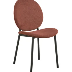 Chaise de salle à manger en tissu terracotta - Caso