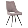 Chaise de salle à manger en tissu gris - Stockholm
