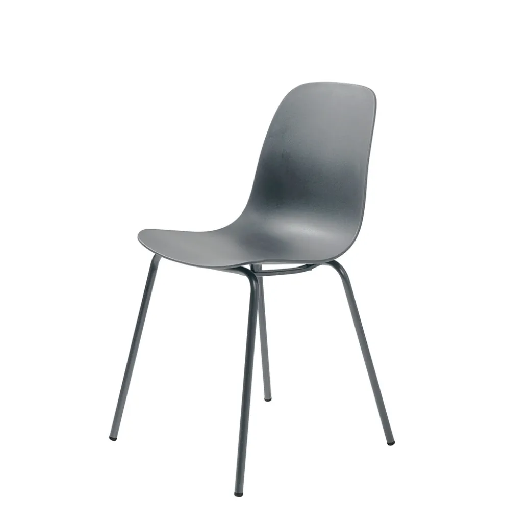 Chaise de salle à manger en métal gris - Whitby