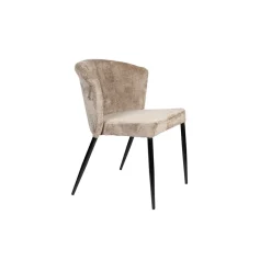 Chaise de salle à manger en tissu beige - Georgia