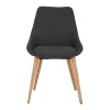 Chaise de salle à manger en tissu gris anthracite - Ben