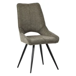 Chaise de salle à manger en tissu vert - Stockholm