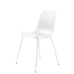 Chaise de salle à manger en métal blanc - Whitby