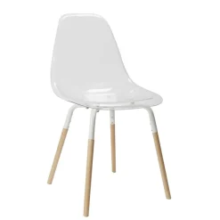 Chaise de salle à manger scandinave transparente - Phebee