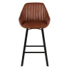 Chaise haute pivotante marron h65cm - Moss