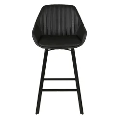 Chaise haute pivotante noir veilli h65cm - Moss
