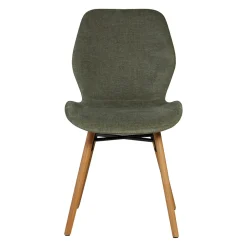 Chaise salle à manger en tissu soft touch vert bouteillle - Keri