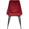 Chaise salle à manger en velours rouge - Ben