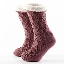 Chaussettes en acrylique violet taille adulte - Ellis